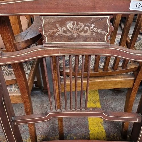 434 - Star Lot : An Edwardian mahogany bench, intricately carved detailing with upholstered seat. Dimensio... 