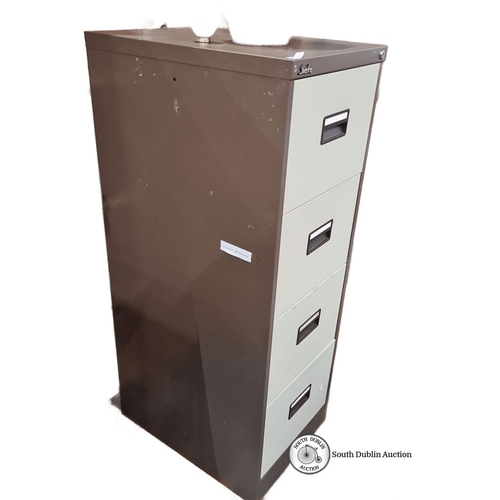 463 - An excellent Silverline four-drawer filing cabinet, metal construction. Approximately 122 cm high, 4... 