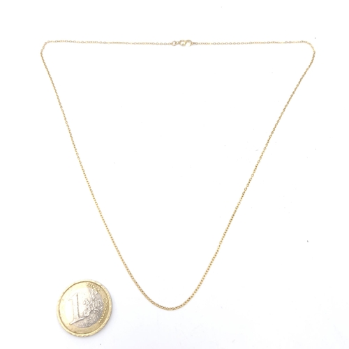 36 - An 18 carat gold necklace. Length - 46 cms. Weight - 0.89 grams.