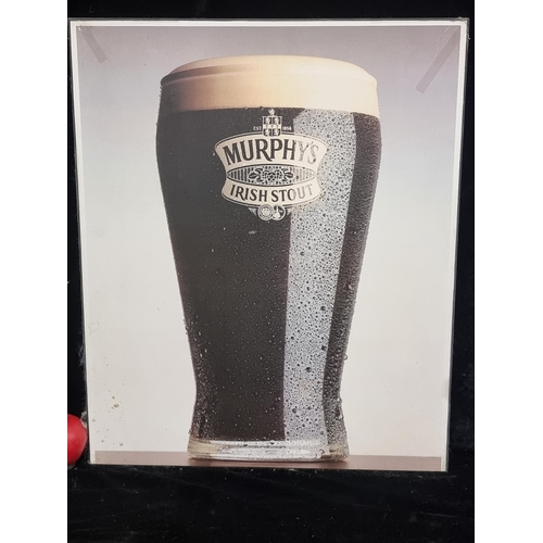 99 - An original 1988 Murphy's Irish stout advertising pub poster. Mounted on a wooden board.