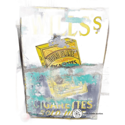 622 - A large original Vintage enamel advertising sign for Wills's Cigarettes, featuring bold graphics and... 