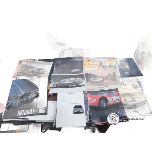 680 - A superb Collection of over 100 1960s-1990s vintage car brochures featuring brands like Renault, Hon... 