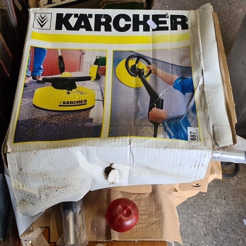 887 - Kärcher pressure washer surface cleaner attachment, model number visible in box. Box is a bit tatty.