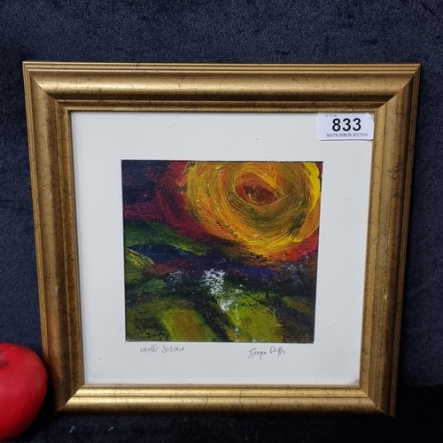 833 - An original acrylic on paper titled 'Winter Solstice'. Features the titular in impressionist style. ... 