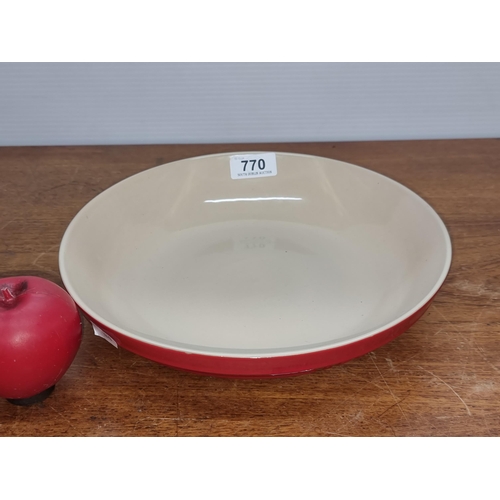 770 - A lovely example of a Le Creuset fruit bowl in cerise red. In great condition.