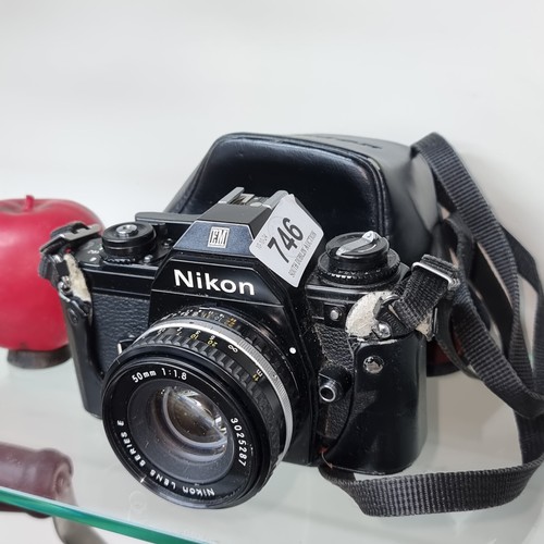 746 - A Nikon EM 35mm film camera with Nikon lens series E 50mm 1:1.8. RRP €232.77 on the Film Camera Stor... 