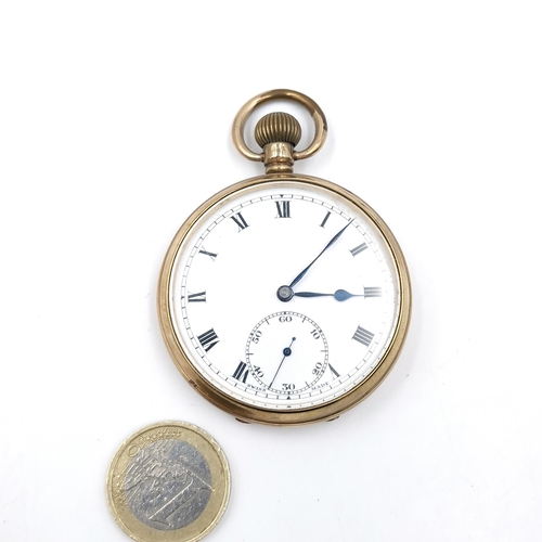 967 - Star Lot : An Elipse 9ct gold 24325 top wind pocket watch. Watch is ticking when would and in lovely... 