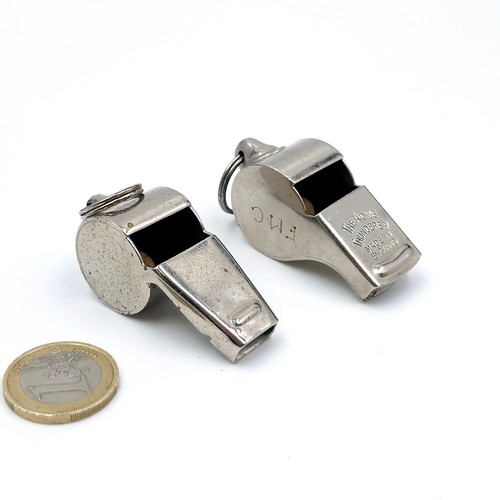 985 - Two Vintage sports type whistle including The Acme Thunder.