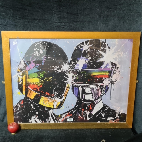 1168 - A large print after ' Alec Monopoly' titled 'Daft Punk'. Housed in a gilt frame behind glass.
MM: 90... 