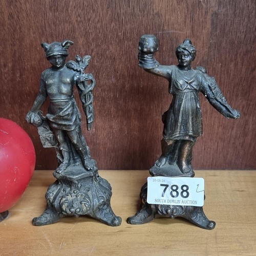 1172 - Two vintage Bronze toned neo classical figures. Features mythological characters.
Previous in auctio... 