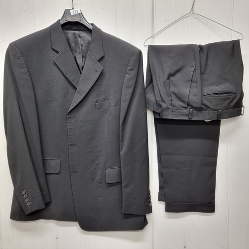 1180 - A lovely menswear Odermark black suit. Blazer would fit approx. size L-XL. Trousers 40