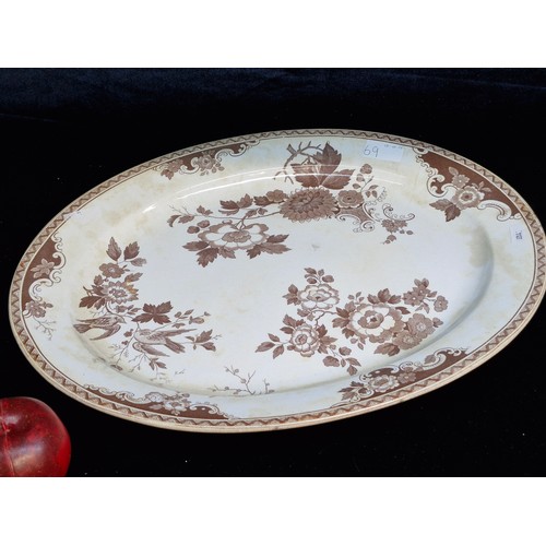 69 - Star Lot: A lovely example of an antique Belleek large serving platter from the 1st period 1863-1891... 