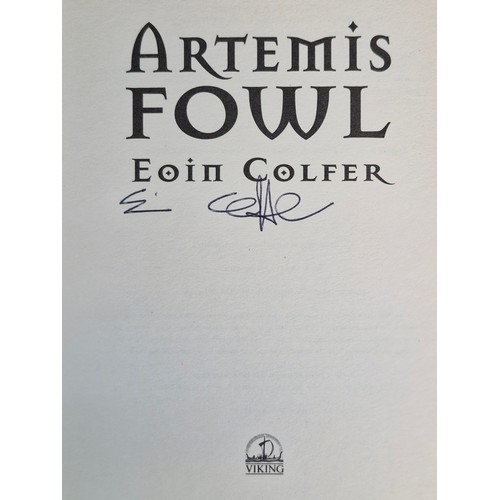 151 - Two hardback copies of Artemis Fowl both signed by the author Eoin Colfer.