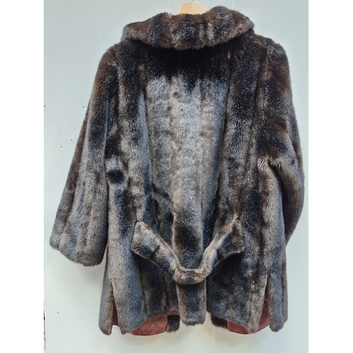 308 - A gorgeous vintage Tissavel French genuine simulation faux fur coat. In great condition. Super warm,... 