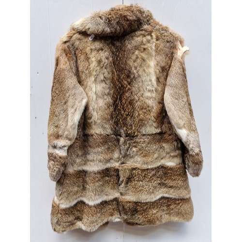 309 - A beautiful soft genuine fur mid-length 1960s  ladies coat. No size label, approx. medium. In super ... 