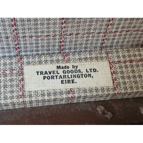 374 - A lovely large Irish faux crocodile skin suit case, made in Port Arlington by Travel Goods Ltd.,