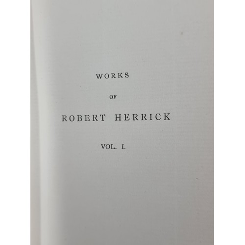 731 - Two antique volumes of Robert Herricks 