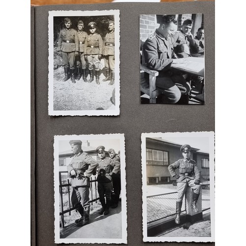 779 - Star lot : A ww11 photograph album with original images of german troops and SS commanders . 22 full... 