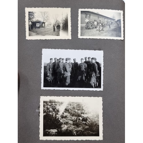 779 - Star lot : A ww11 photograph album with original images of german troops and SS commanders . 22 full... 