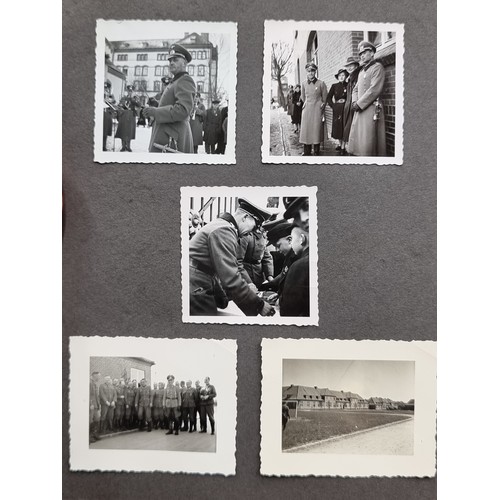 779 - Star lot : A ww11 photograph album with original images of german troops and SS commanders . 22 full... 