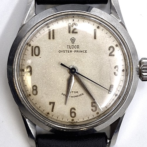 13 - Super Star Lot : A gents Rolex Tudor oyster prince wristwatch circa 1950/1960. Set with Arabic dial,... 