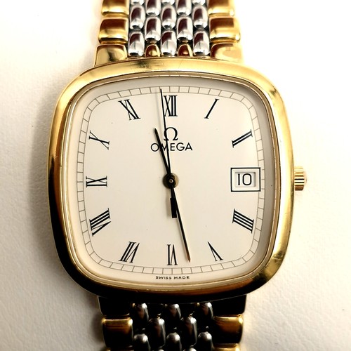 15 - Super Star Lot: A gents Omega de ville quartz wristwatch with roman numeral dial, sweep second hand ... 