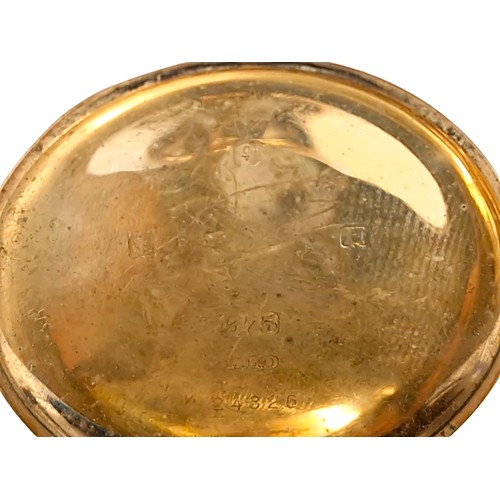 967 - Star Lot : An Elipse 9ct gold 24325 top wind pocket watch. Watch is ticking when would and in lovely... 