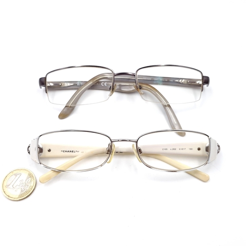 17 - Two pairs of prescription glasses - a Chanel & a Ray-Ban pair with relevant serial no.s to frames. L... 