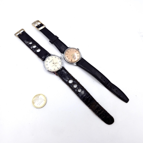 41 - Two vintage gents watches, including a Besecon.