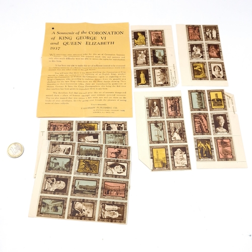 469 - An interesting collection of mint stamps relating to a souvenir collection for the coronation of Kin... 