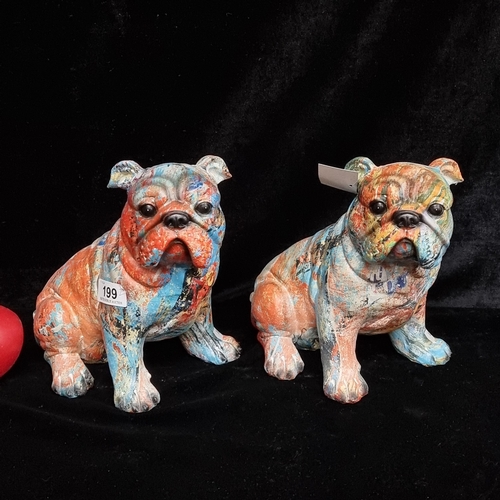 199 - A pair of playful, matching, funky figures in the forms of pugs. Brand new From a top UK Interior de... 