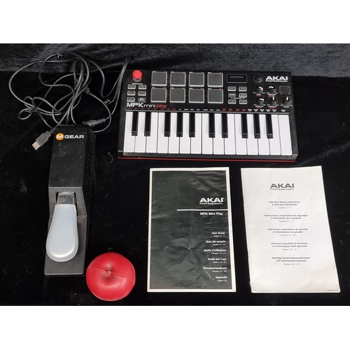 235 - A high quality AKAI MPK Mini Play keyboard, complete with foot pedal, leads and user manual. RRP €11... 