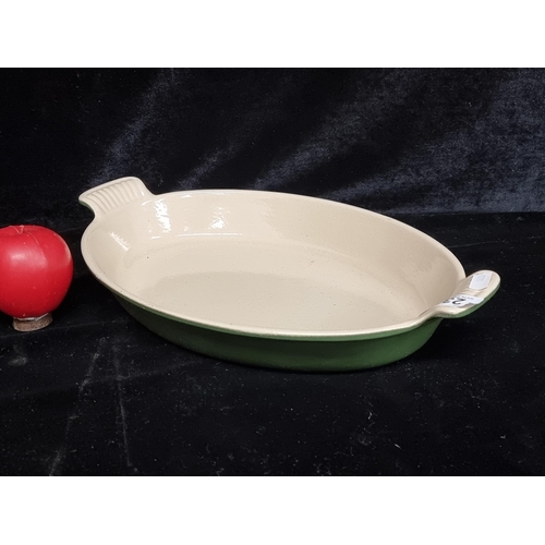 236 - A heavy cast iron Le Creuset oval casserole dish. RRP €260 on www.lecresuet.ie.