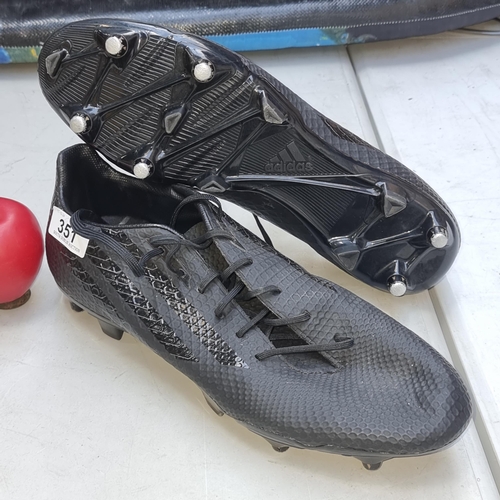 351 - A pair of very rare Adidas New Zealand All-Blacks Crazyquick Malice rugby boots size UK 13. In good ... 