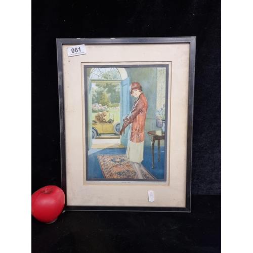 61 - A lovely print on fabric after 'William Henry Margetson (1861 – 1940) original water colour painting... 