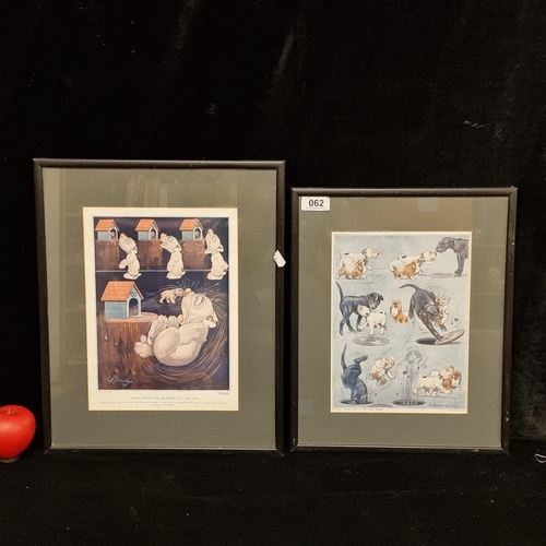 62 - Two quality prints after George Studdy (British,  1878 – 1948) original sketches titled 'Bonzo gets ... 