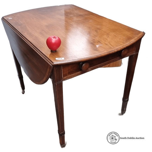 711 - Star Lot : Lovely clean Mahogany drop-leaf table, approximately 30