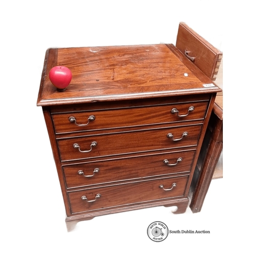 718 - Star Lot : A handsome Red Mahogany Commode with brass handles. Approximately 85 cm high, 75 cm wide,... 