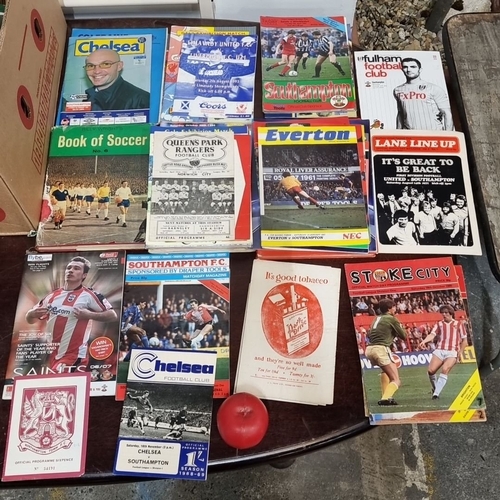 901 - Collection of vintage football match programs, Approx 25 featuring teams such as Chelsea, Stoke City... 