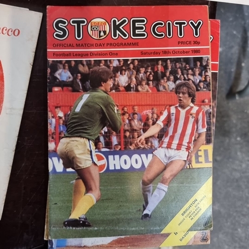 901 - Collection of vintage football match programs, Approx 25 featuring teams such as Chelsea, Stoke City... 