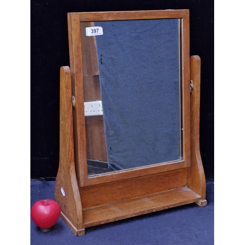 397 - A vintage wood mirror crafted by Nursery Furnishings stamped 