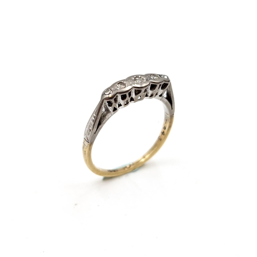 1121 - Star Lot : A nice example of an 18 carat gold diamond ring. Ring size - M 1/2. Weight - 1.99 grams. ... 