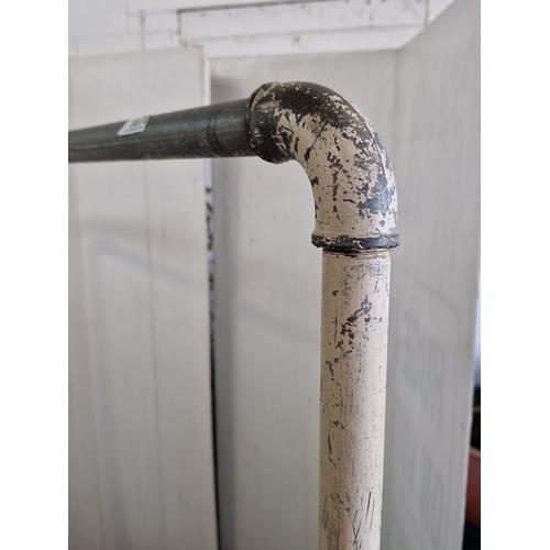 1070 - A large vintage industrial style metal rail. Would look great as a visual merchandise rail in a reta... 