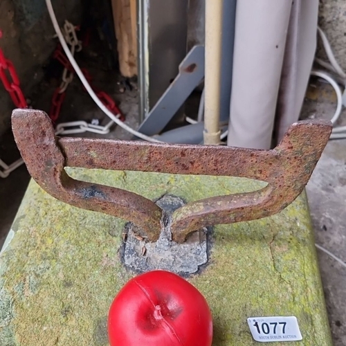 1077 - Star lot : An antique boot scraper with writing to three sides dating to 1858 reading Andrew clarke.... 