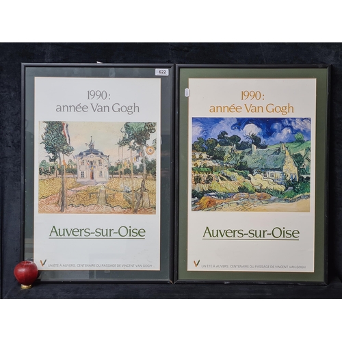 622 - Two 1990 Vincent van Gogh exhibition posters. Housed in matching black frames behind glass.
From the... 