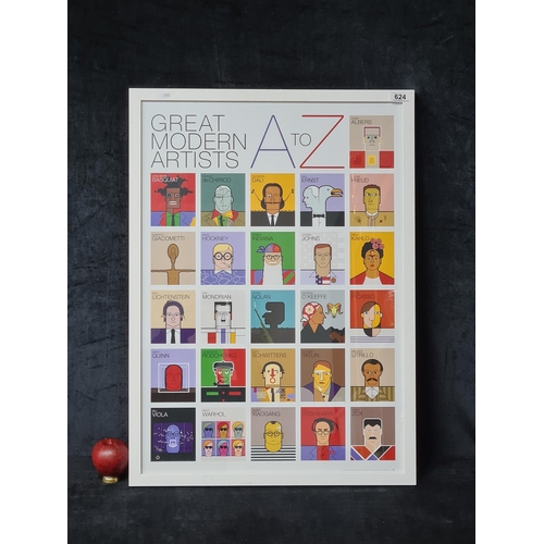 624 - A quality print of 'Great Modern Artists A to Z'. 2nd edition published by illustrator Andy Tuohy & ... 