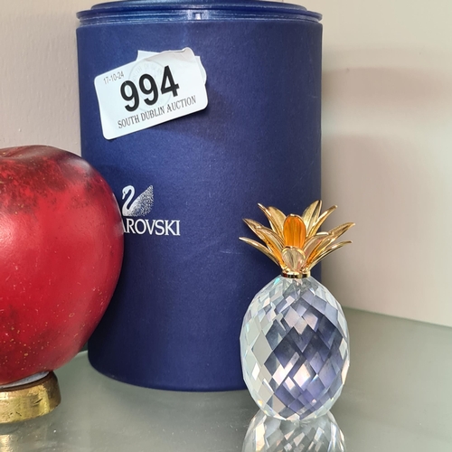 994 - A Swarovski Crystal Pineapple (Small). RRP £75.00 on thecrystallodge.co.uk. Super collectors item. W... 