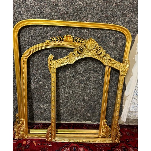 1211 - Star Lot ; Three Large Gilt wood frames. In good order. Probably lots of creative uses for these or ... 