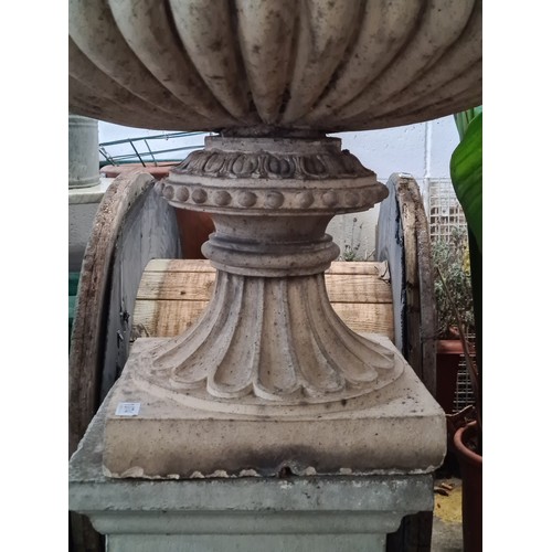 1074 - STAR Lot : A fabulous large Pedestal Wide urn, In 3 pieces from the fabulous Clifton House, Dalkey, ... 