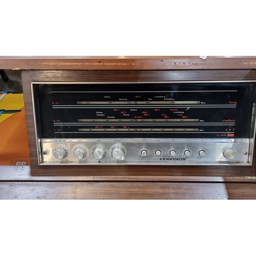Mid-Century Modern Ferguson Radiogram, featuring wood veneer ...